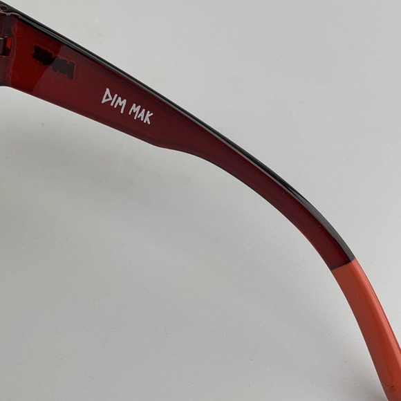 DIM MAK Sunglasses mod. LGHT/YRS Red Octagon Gold Mirrored Oversized Shades - Picture 5 of 9